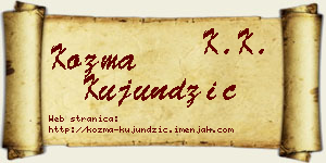 Kozma Kujundžić vizit kartica